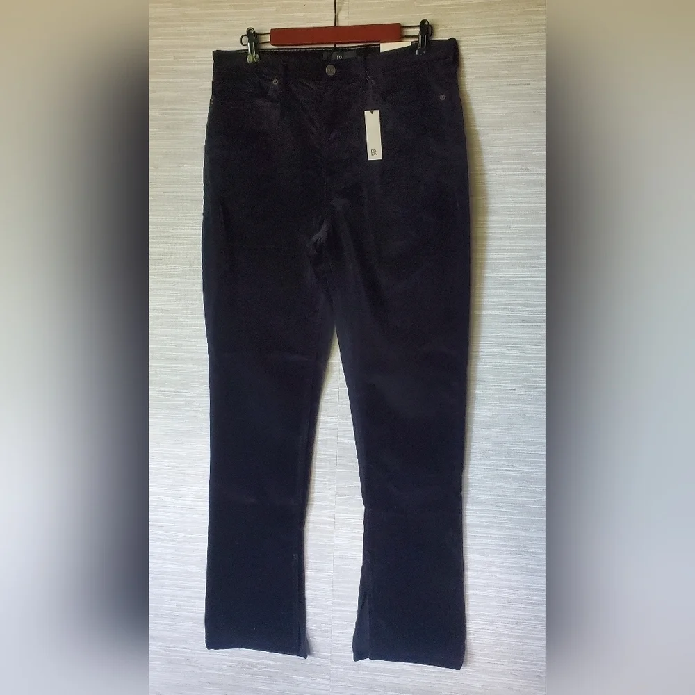 Banana Republic High Rise Slim Velvet Stiletto Jeans Black Size 31/12 NWT RT$120